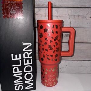 Simple Modern Harvest Collection Falling Leaves Trek Tumbler New in Box!
